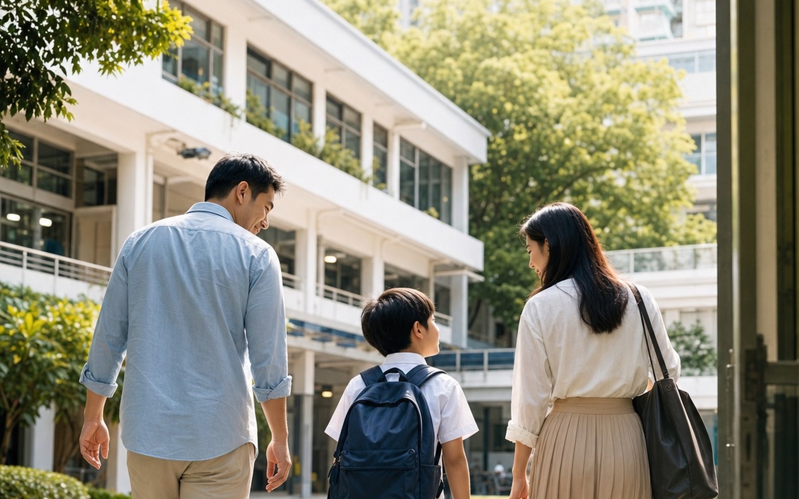 家庭走进香港校园参访学校环境